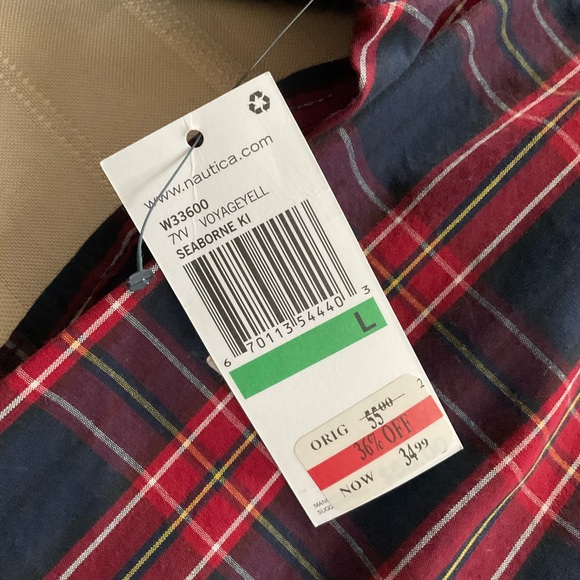 Nautica Classic Fit Plaid Button Down Shirt - Picture 7 of 7